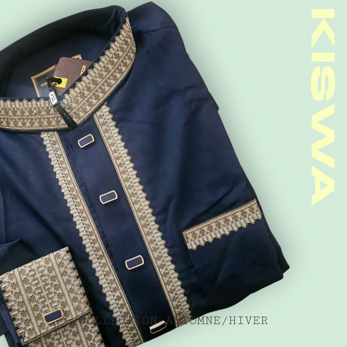 Navy blue Kabli Set