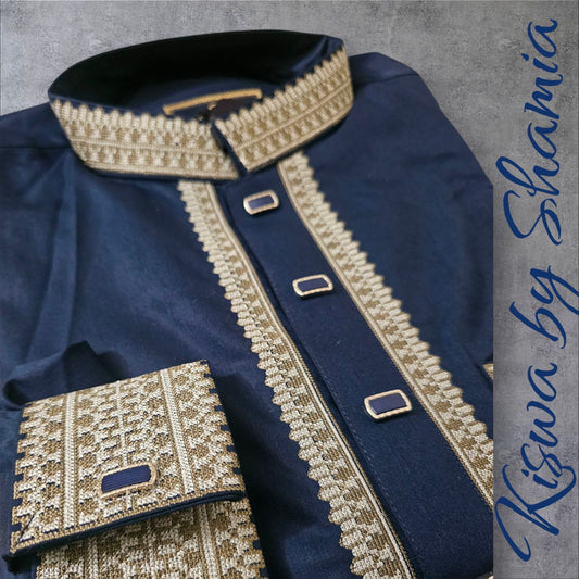 Navy blue Kabli Set